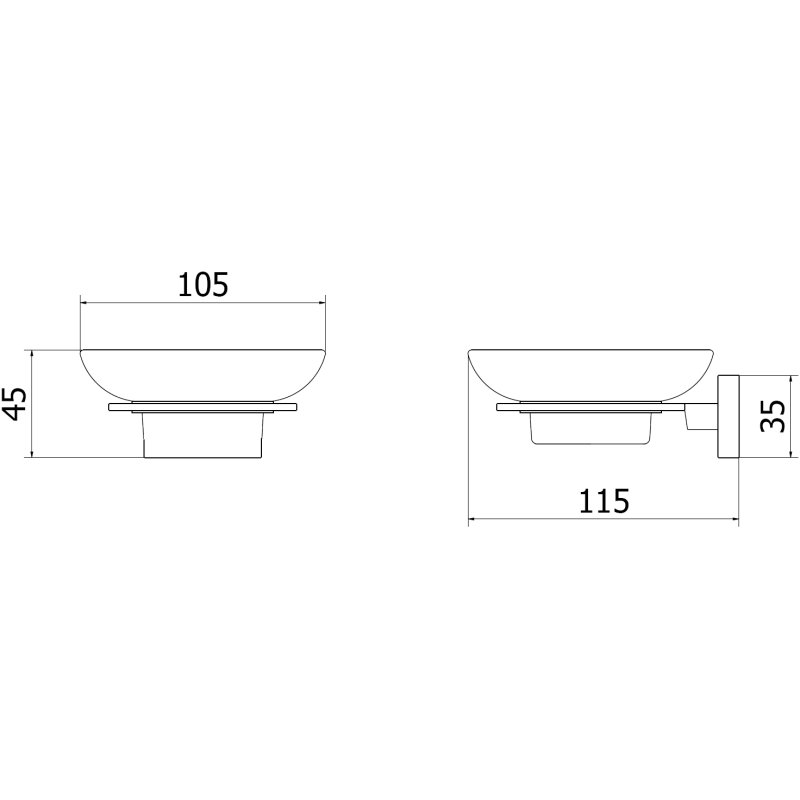 Mexen Arno porte-savon, chrome - 7020739-00