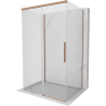 Mexen Rox-3S cabine de douche 3 parois coulissante 120 x 100 cm, transparent, cuivre brossé - 8C2-120-100-65-00-3S