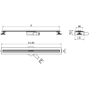 Mexen Flat 360° Slim canalisation linéaire rotative 90 cm, or rose - 1641090
