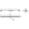 Mexen Flat 360° Slim canalisation linéaire rotative 70 cm, or rose - 1641070