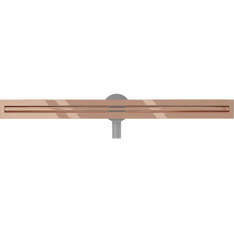 Mexen Flat 360° Slim caniveau en ligne rotatif 70 cm, or rose - 1641070