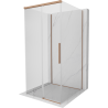 Mexen Rox-3S cabine de douche à 3 parois coulissante 110 x 110 cm, transparent, cuivre brossé - 8C2-110-110-65-00-3S