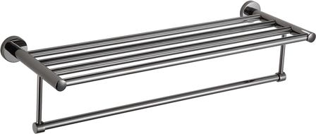 Mexen Remo étagère pour serviette, chrome noir - 7050720-73