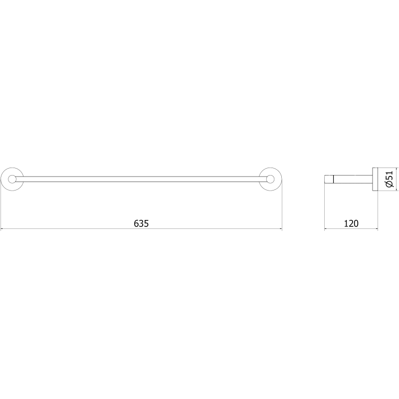 Mexen Remo double porte-serviettes, chrome - 7050725-00