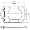 Mexen siège de toilette à fermeture lente, duroplast, Blanc - 39090100