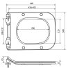 Mexen siège de toilette à fermeture lente, duroplast, Blanc - 39080100