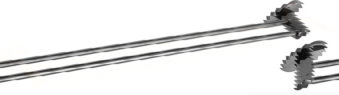 Mexen Remo double porte-serviettes, chrome noir - 7050725-73