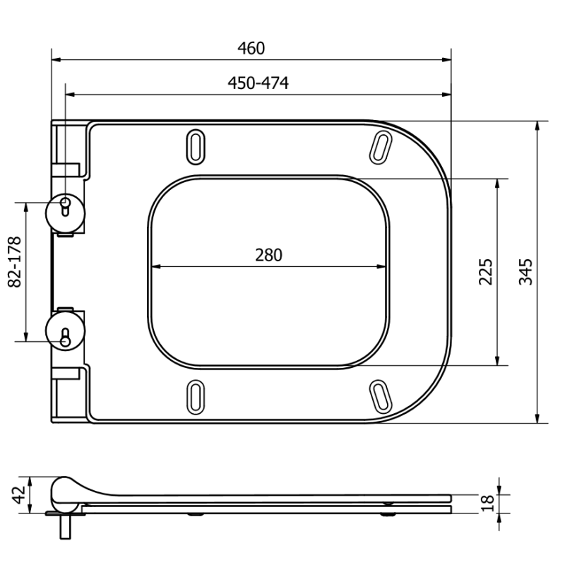 Mexen abattant de toilette à descente progressive slim, duroplast, blanc brillant - 39070100