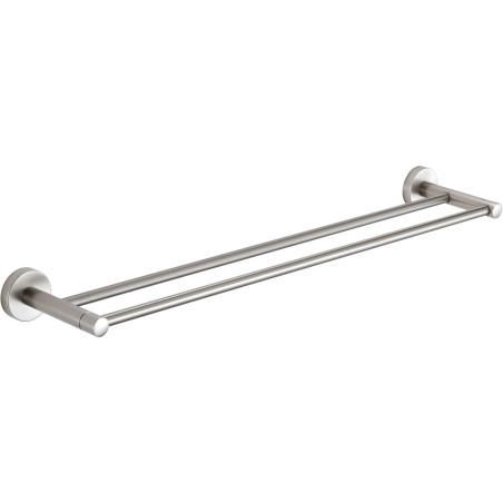 Mexen Remo double porte-serviettes, nickel brossé - 7050725-97