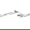 Mexen Remo double porte-serviettes, nickel brossé - 7050725-97
