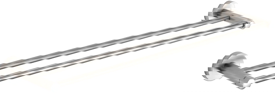 Mexen Remo double porte-serviettes, nickel brossé - 7050725-97