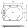 Mexen abattant à descente progressive slim, duroplast, blanc brillant - 39060100