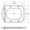 Mexen siège de toilette à fermeture lente, duroplast, Blanc - 39060100
