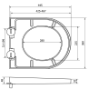 Mexen siège de toilette à fermeture dur, duroplast, Blanc - 39020100