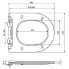 Mexen lunette de toilette à descente amortie slim, duroplast, noir mat - 39100185