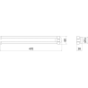 Mexen Remo double porte-serviettes pivotant, doré - 70507255-50