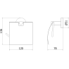 Mexen Remo porte-papier toilette, noir - 7050733-70