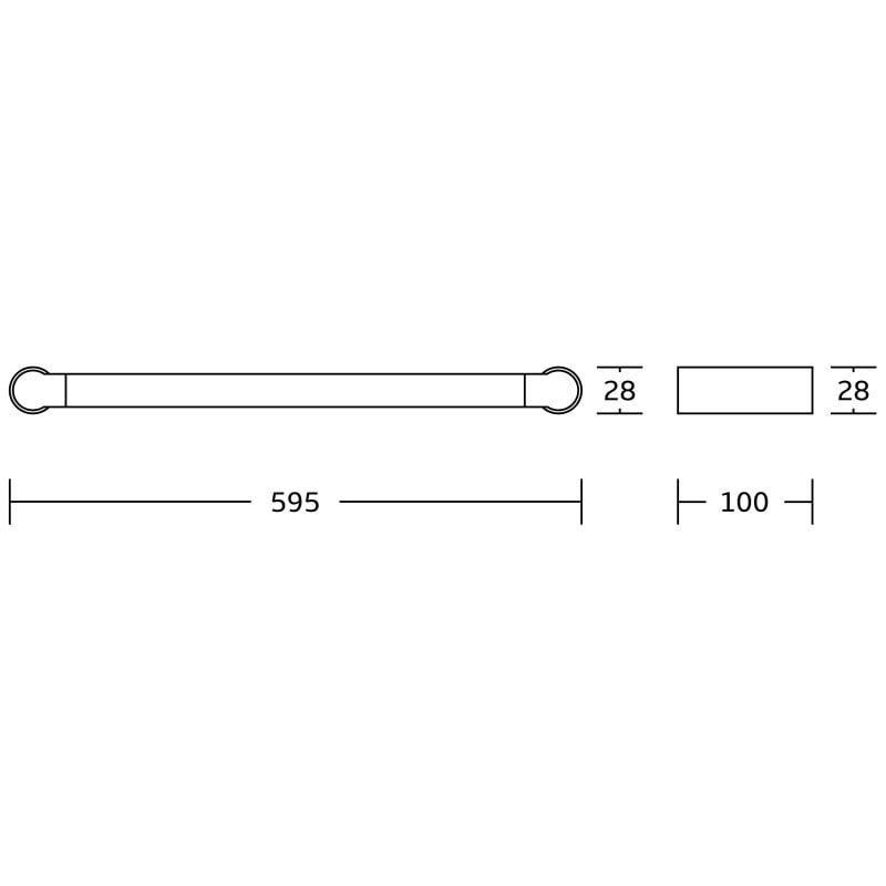 Mexen Base double porte-serviettes, chrome - 7088225-00