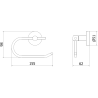 Mexen Remo support de papier toilette, noir - 70507333-70