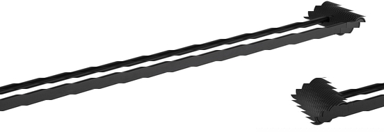Mexen Base double porte-serviettes, Noir - 7088225-70