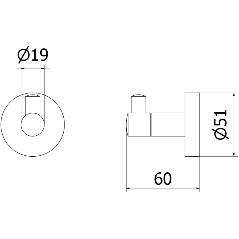 Mexen Remo crochet à serviette, nickel brossé - 70507351-97