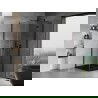 Mexen Mist H T cabine de douche porte battante droite 80 x 80 cm, transparent, noir - 8A5T-080-080-70-00-P