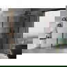 Mexen Mist H T cabine de douche porte battante droite 80 x 80 cm, transparent, noir - 8A5T-080-080-70-00-P