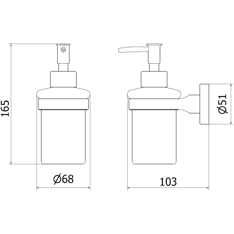 Mexen Remo distributeur de savon, doré - 70507388-50