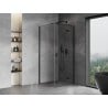 Mexen Mist-H T cabine de douche pivotante droite 110 x 110 cm, transparent, noire - 8A5T-110-110-70-00-P