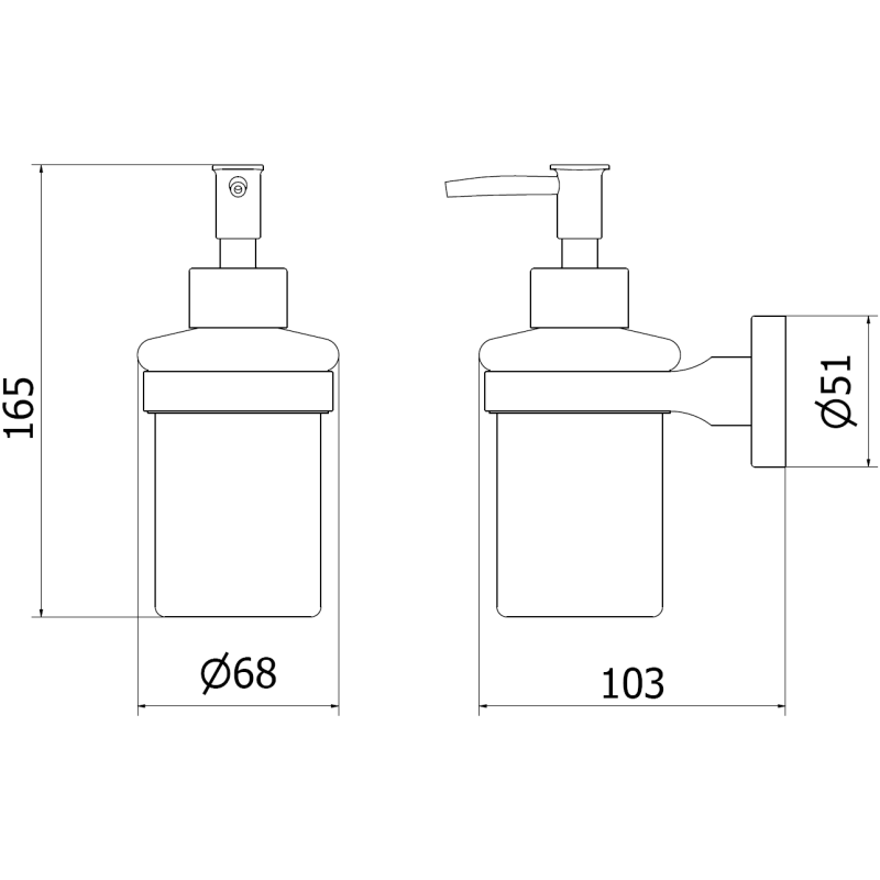 Mexen Remo distributeur de savon, nickel brossé - 70507388-97