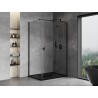 Mexen Mist-H T cabine de douche pivotante droite 110 x 90 cm, transparent, noir - 8A5T-110-090-70-00-P