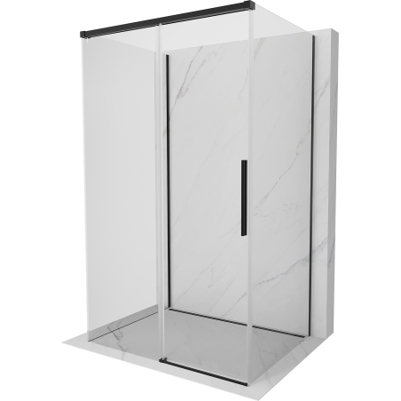 Mexen Rox-3S cabine de douche à 3 parois coulissantes 145 x 90 cm, transparent, noir - 8C2-145-090-70-00-3S