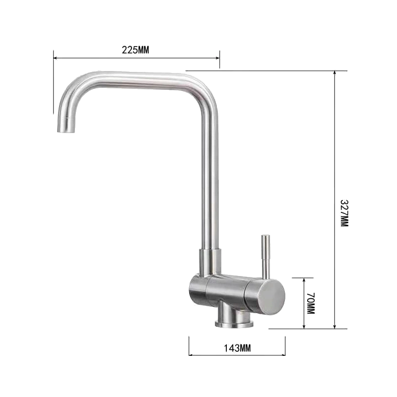 Mexen Madox robinet de cuisine sous-fenêtre, inox - 672000-00