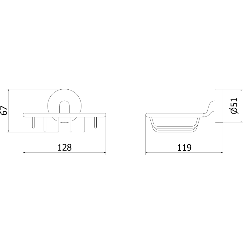 Mexen Remo porte-savon, chrome - 7050751-00