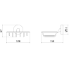 Mexen Remo porte-savon, cuivre brossé - 7050751-65