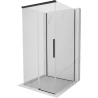 Mexen Rox-3S cabine de douche 3 murs coulissante 110 x 110 cm, transparente, noire - 8C2-110-110-70-00-3S