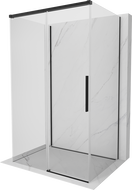 Mexen Rox-3S cabine de douche 3 côtés coulissante 135 x 120 cm, transparent, noir - 8C2-135-120-70-00-3S