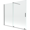 Mexen Velar paroi de baignoire 2 volets coulissants 180 x 150 cm, transparent, gun metal - 896-180-000-01-95