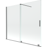 Mexen Velar paroi de douche 2 volets coulissants 180 x 150 cm, transparent, gun metal - 896-180-000-01-95