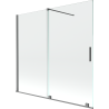 Mexen Velar paroi de douche à 2 volets coulissants 170 x 150 cm, transparent, acier gun metal - 896-170-000-01-95