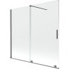 Paroi de bain coulissante à 2 vantaux Mexen Velar 170 x 150 cm, transparent, gun métal - 896-170-000-01-95