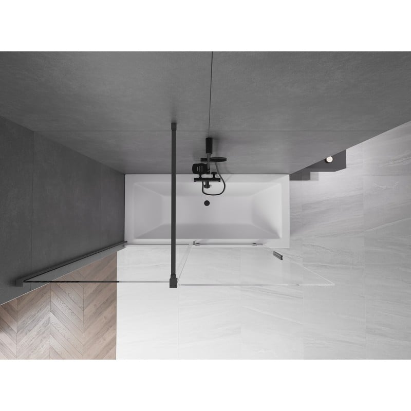 Mexen Velar paroi de baignoire à 2 vantaux coulissante 150 x 150 cm, transparent, gun metal - 896-150-000-01-95