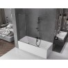 Mexen Velar paroi de douche à 2 volets coulissants 140 x 150 cm, transparent, métal gun - 896-140-000-01-95