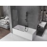 Mexen Velar paroi de baignoire à deux volets coulissants 110 x 150 cm, transparent, métal gris - 896-110-000-01-95