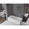 Mexen Velar pare-douche de baignoire coulissant à 2 vantaux 180 x 150 cm, transparent, nickel brossé - 896-180-000-01-97