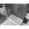 Paroi de baignoire coulissante à 2 panneaux Mexen Velar 160 x 150 cm, transparent, nickel brossé - 896-160-000-01-97