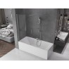 Mexen Velar paroi de baignoire 2 volets coulissants 160 x 150 cm, transparent, nickel brossé - 896-160-000-01-97
