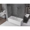 Paroi de baignoire coulissante à 2 panneaux Mexen Velar 160 x 150 cm, transparent, nickel brossé - 896-160-000-01-97