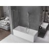 Mexen Velar paroi de baignoire à 2 volets coulissants 140 x 150 cm, transparent, nickel brossé - 896-140-000-01-97