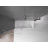 Mexen Velar paroi de baignoire 2 volets coulissants 80 x 150 cm, transparent, nickel brossé - 896-080-000-01-97
